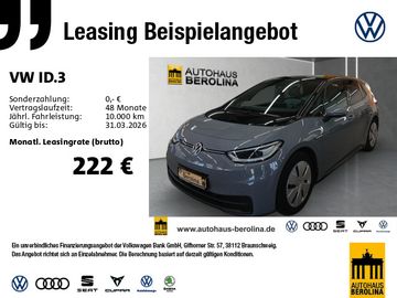 Volkswagen Leasingangebot: Volkswagen ID.3 Pure Perfomance *MATRIX*ACC*R-CAM*WärmeP*