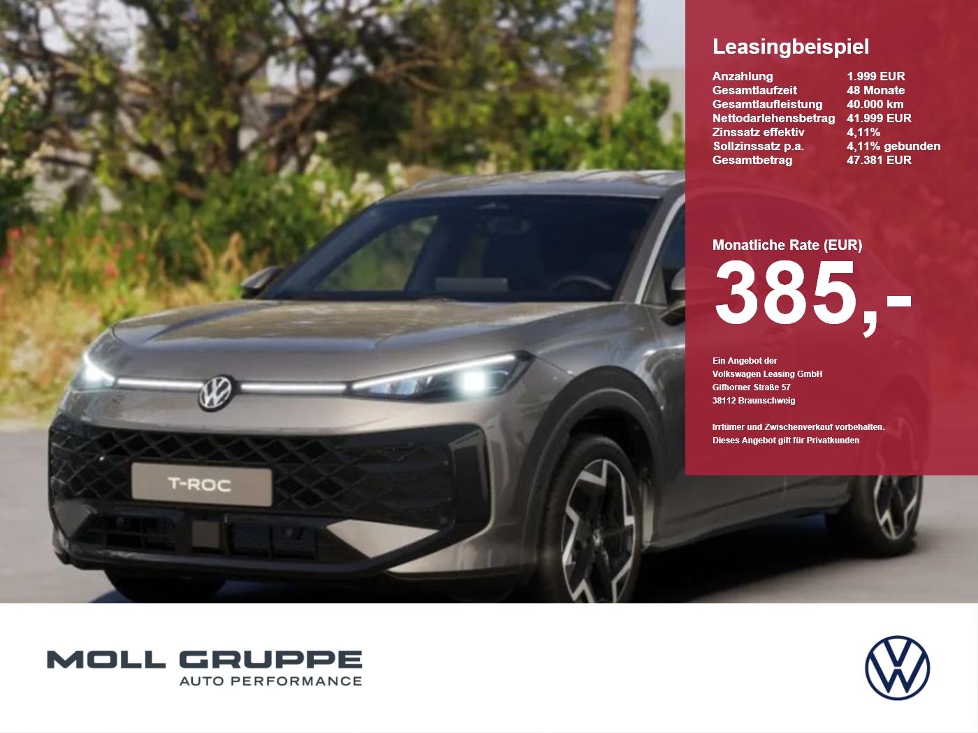 Volkswagen T-Roc R-Line 1.5 l eTSI OPF DSG 360 ACC AUT FLA