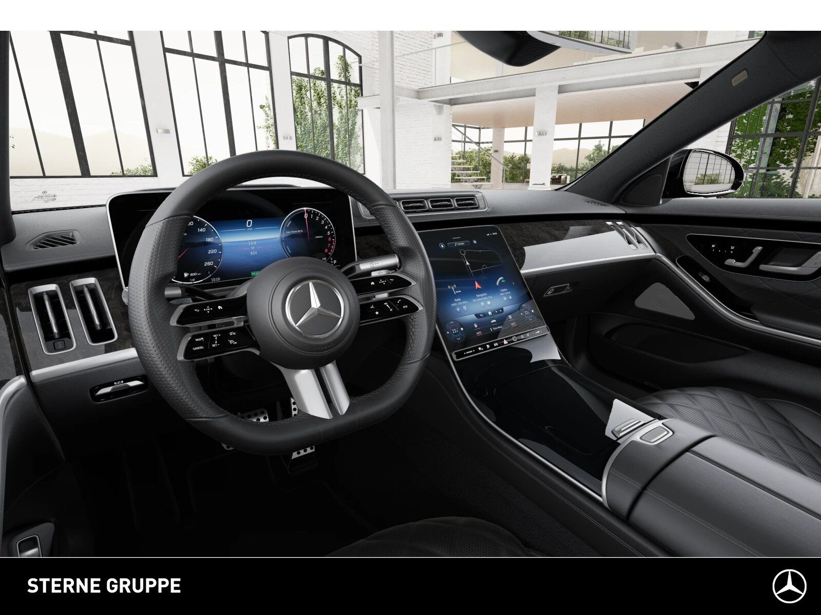 Mercedes-Benz S 580 e lang AMG NIGHT Pano HUD RemotePark Burme foto 4