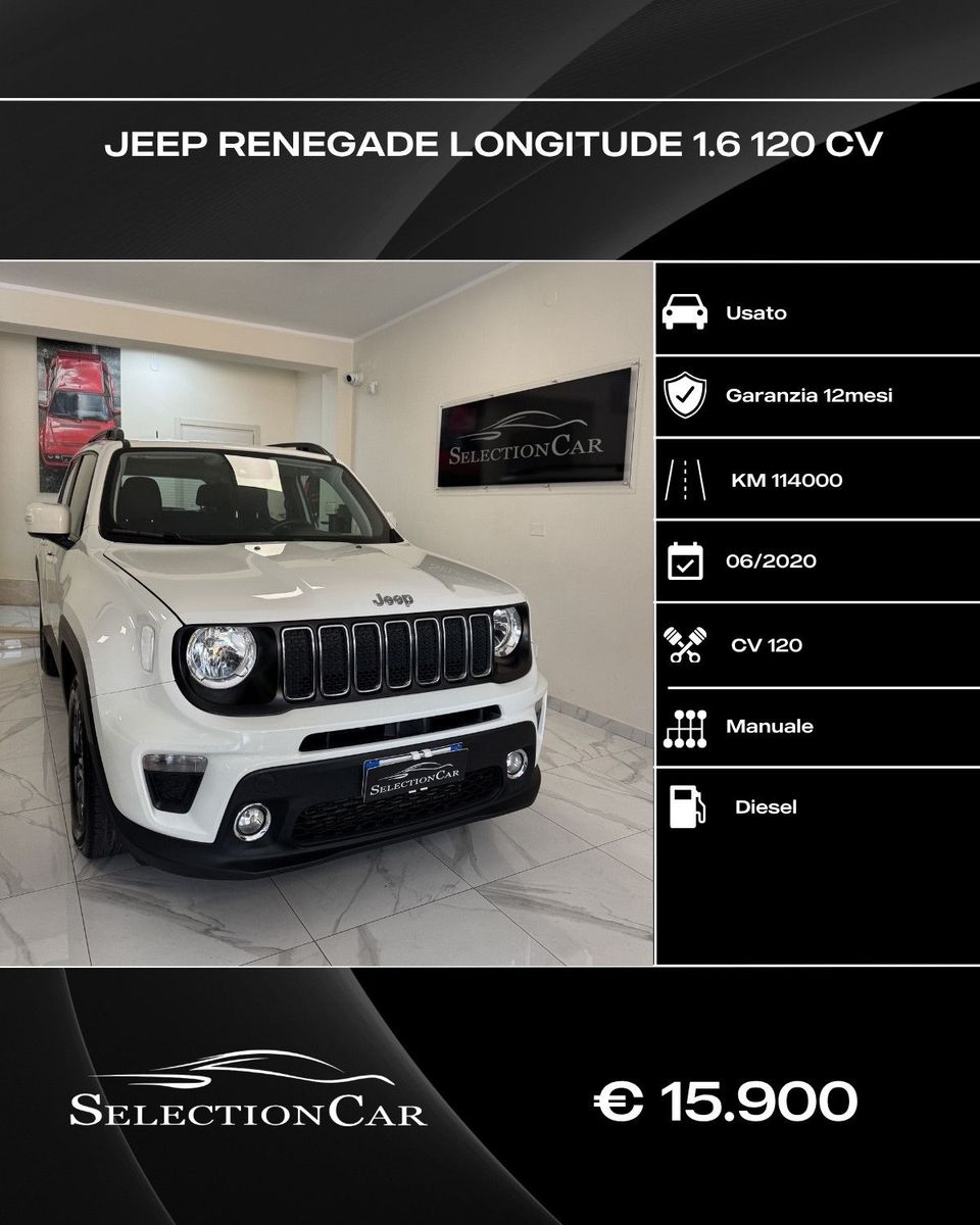 Jeep Renegade 1.6 Mjt 120 CV Longitude