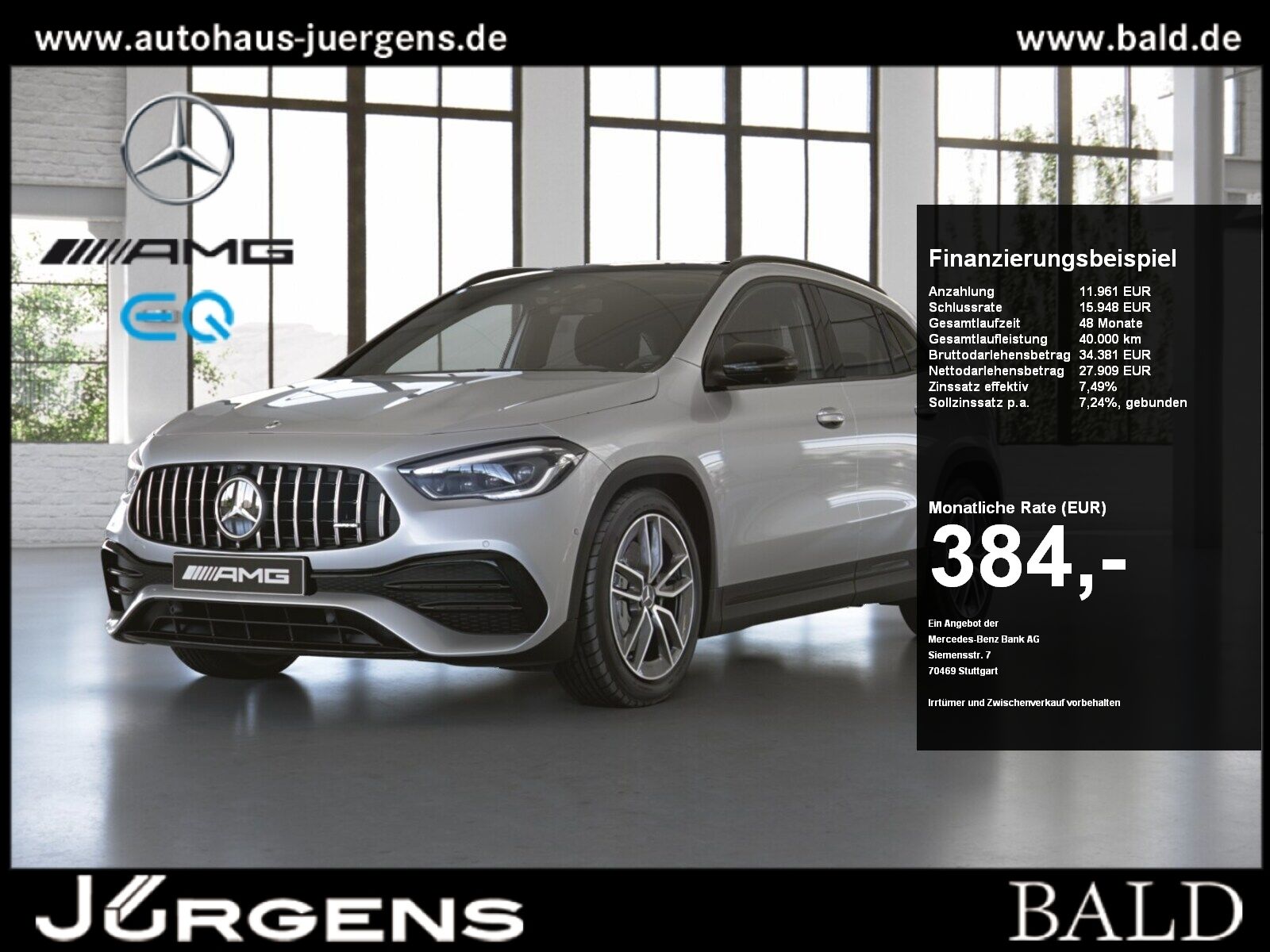 MERCEDES-BENZ GLA 35 4M AMG+Pano+Distr+MLB+Night+Kamera