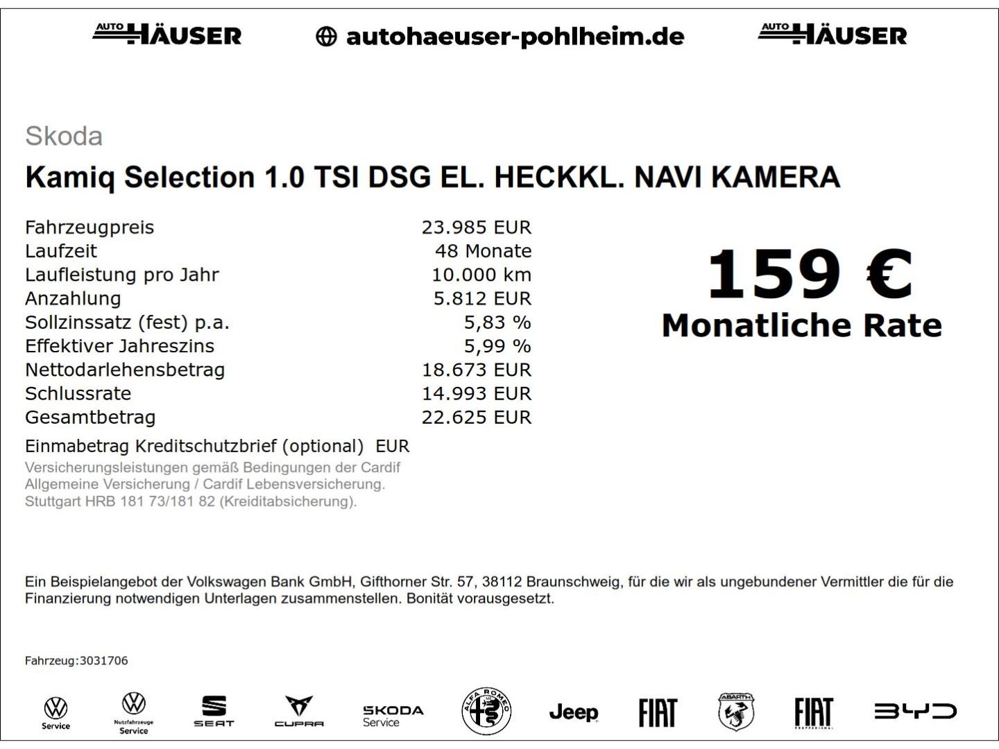 Skoda Kamiq Selection 1.0 TSI DSG EL. HECKKL. NAVI KAM imagem 2