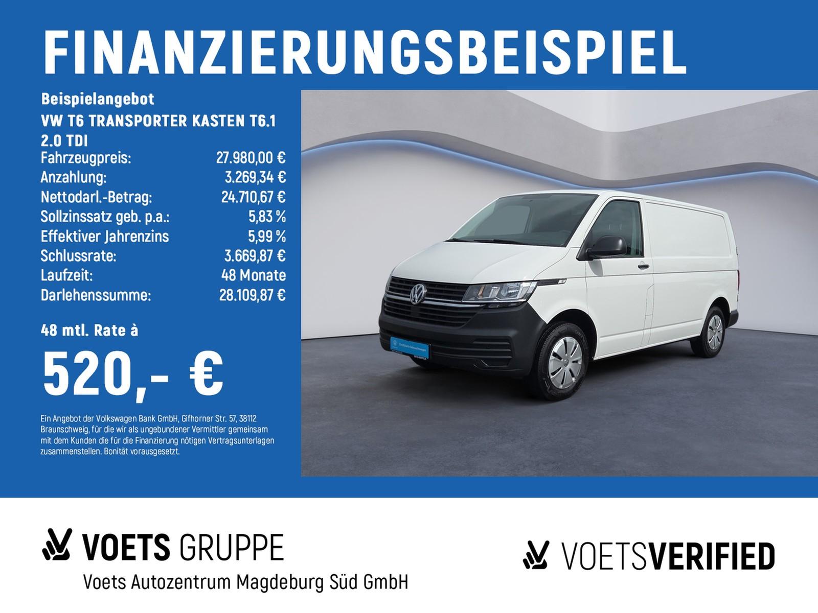 Volkswagen T6 TRANSPORTER KASTEN T6.1 2.0 TDI KLIMA+PDC+DAB