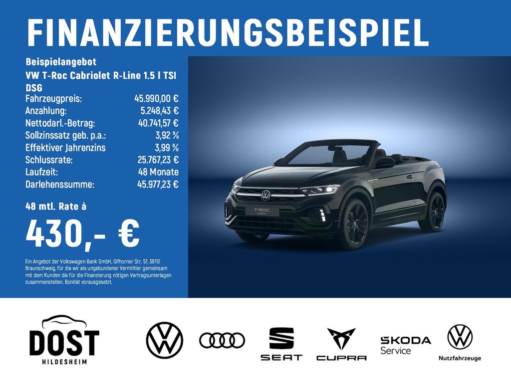 T-Roc Cabriolet R-Line 1.5 l TSI DSG AHK+WKR+DCC