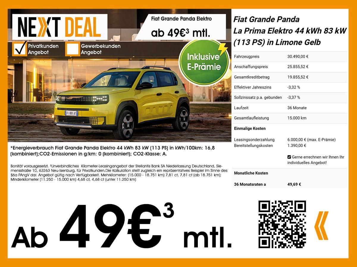 Fiat Grande Panda BEV #ELEKTRO #ICON#E-Prämie