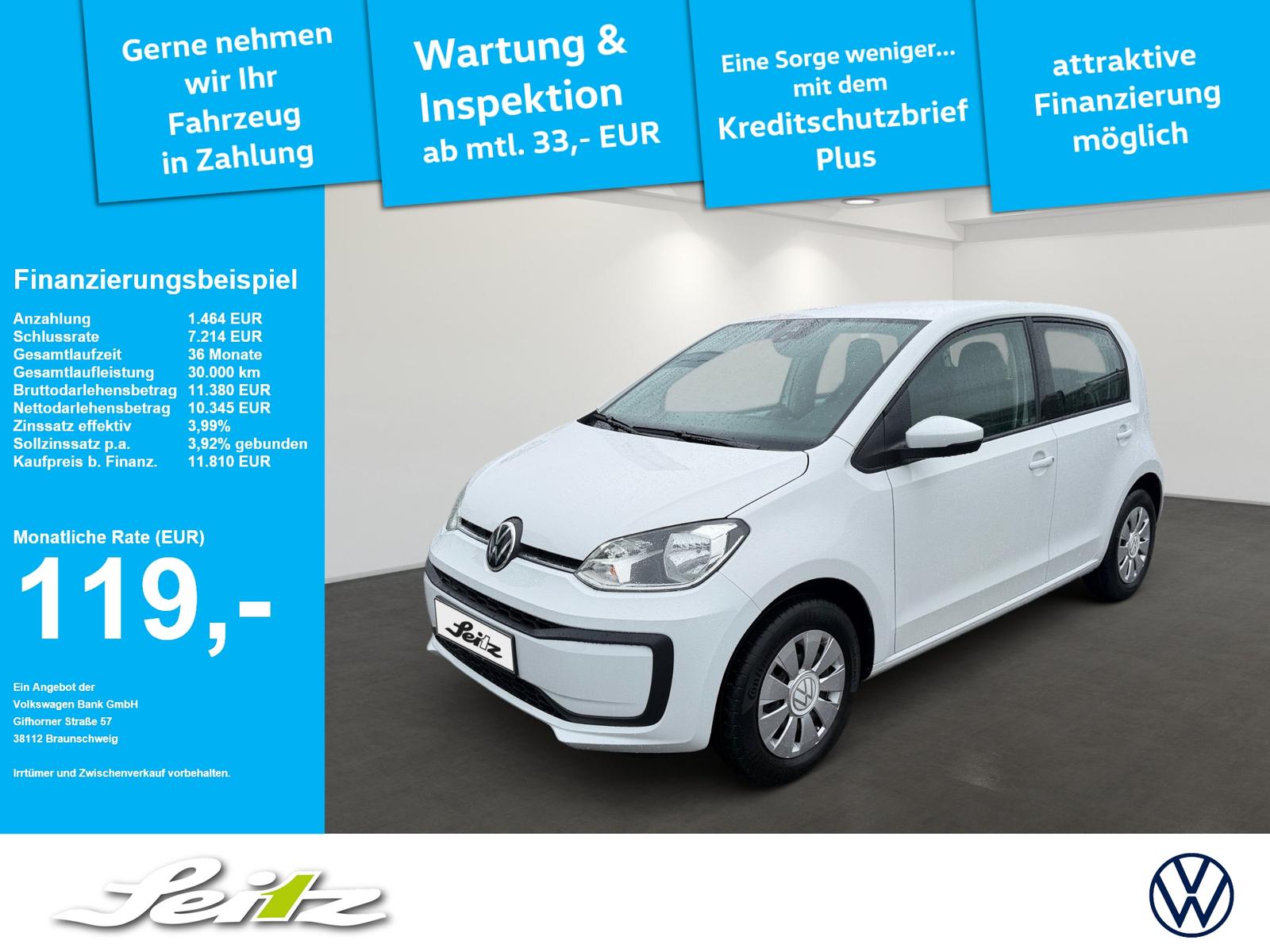 Volkswagen Up move up! *KLIMA*BLUETOOTH*START/STOP*