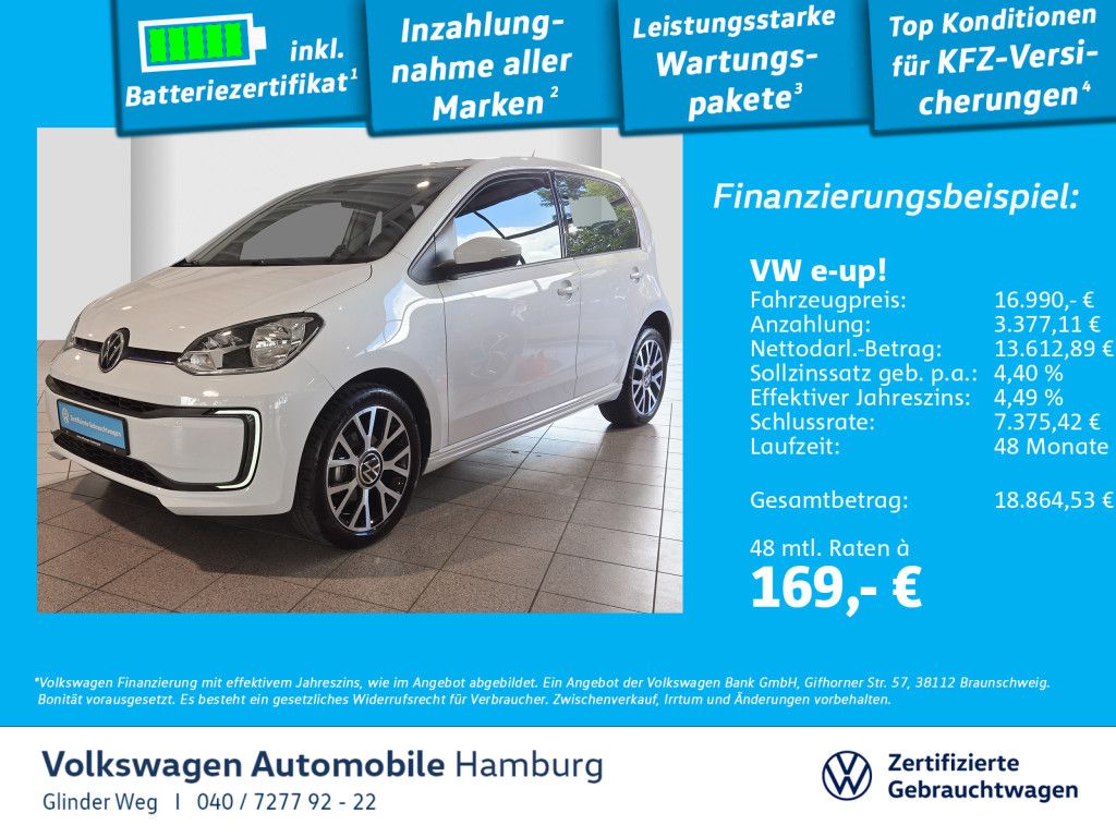 e-up! Style Plus Klimaautomatik Rückfahrkamera