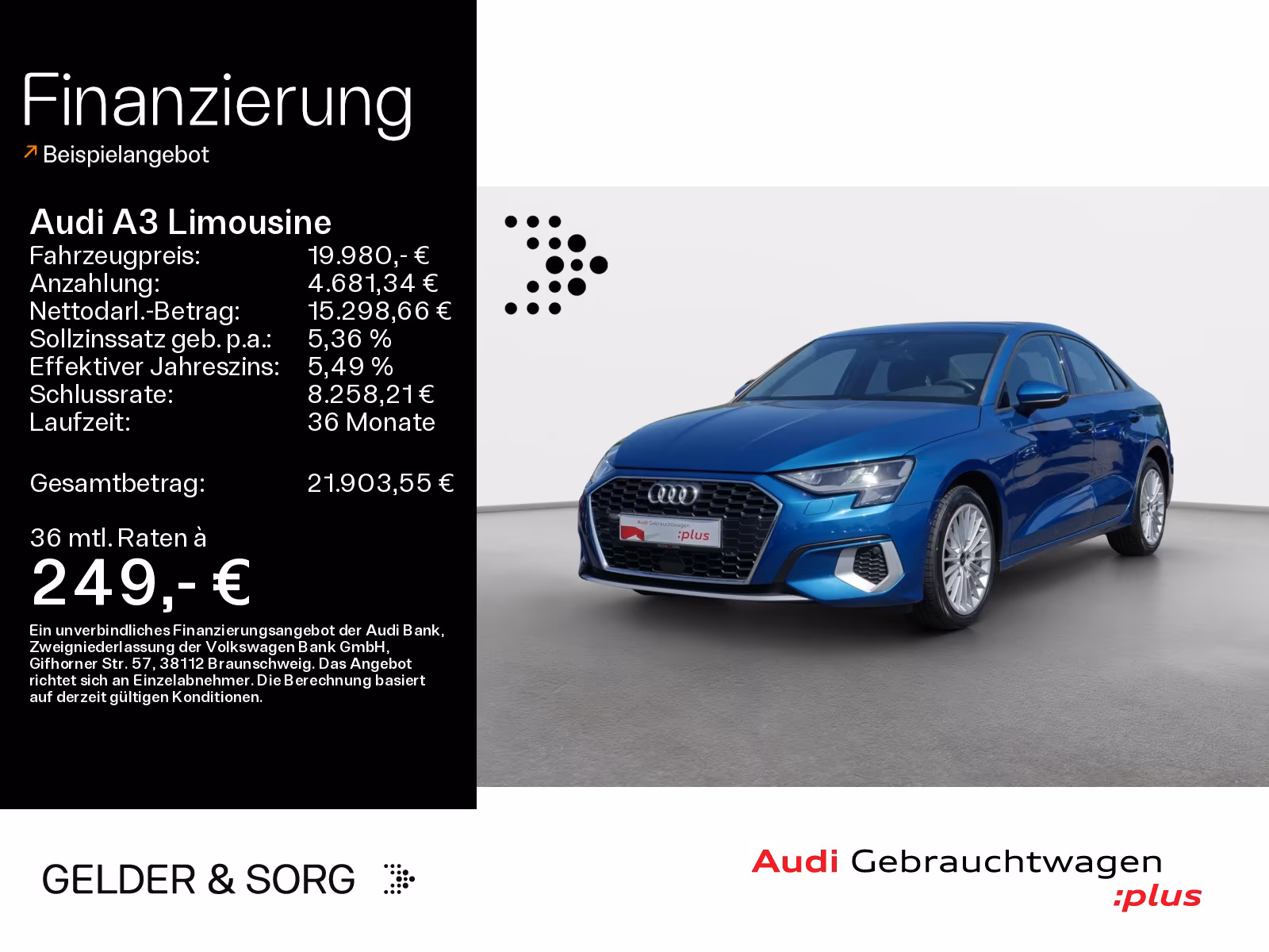 Audi A3 Limousine 35 TDI advanced LED*Navi*B&O*Virt.