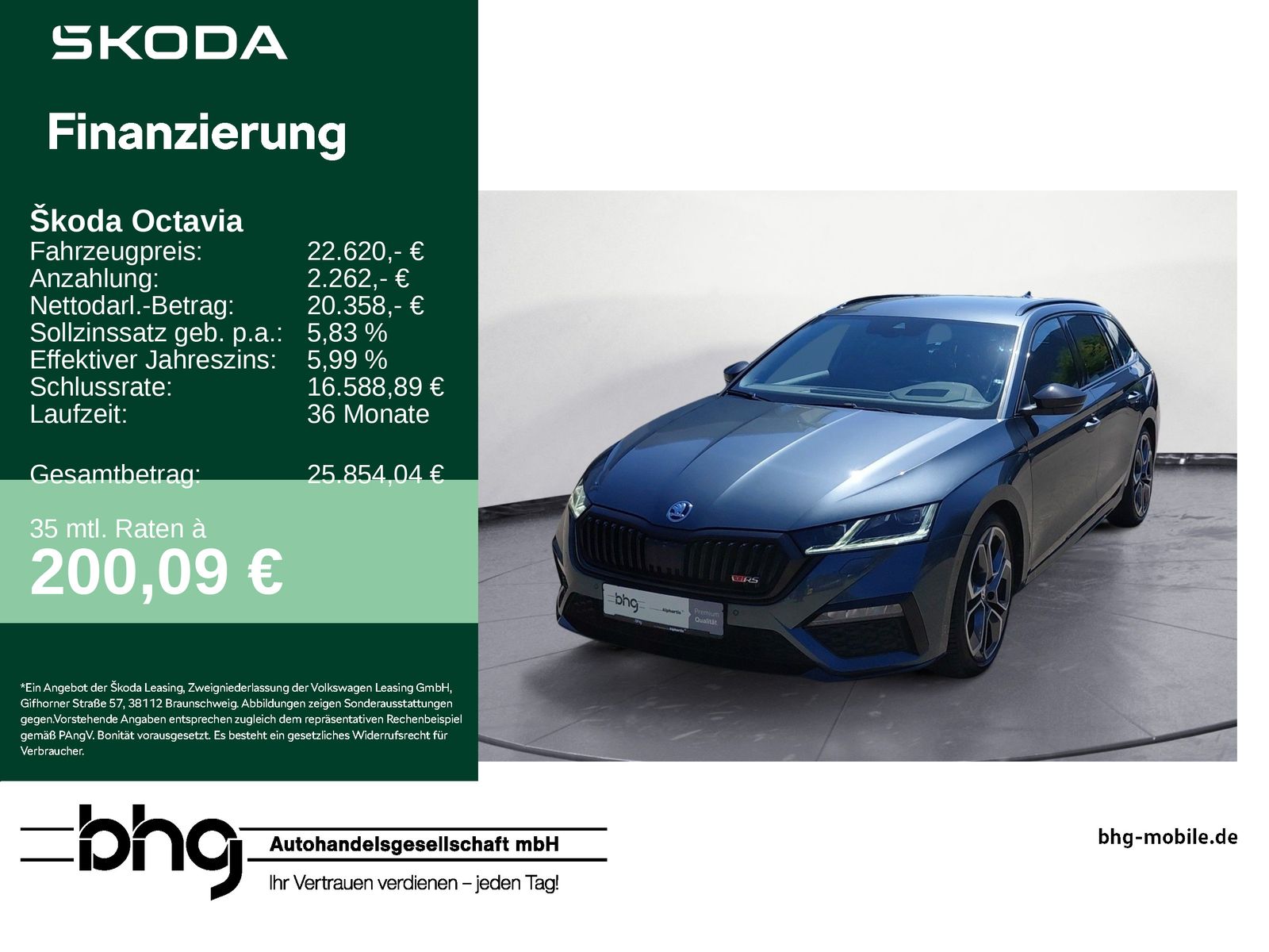 Skoda Octavia Combi RS 2,0 TDI DSG