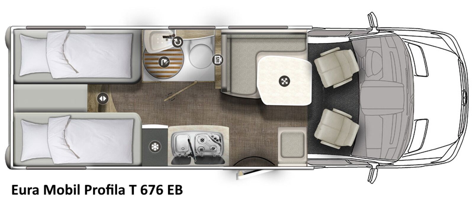 Fahrzeugabbildung Eura Mobil Profila T 676 EB 26140Rabatt SAT und Solar