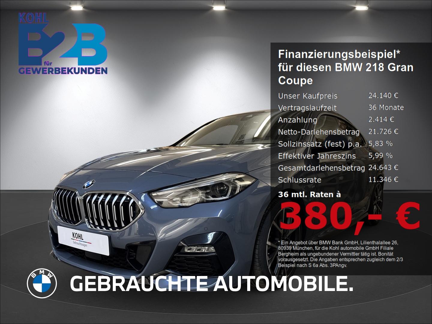 BMW 218 Gran Coupe i MSport *nur an Gewerbetreibende