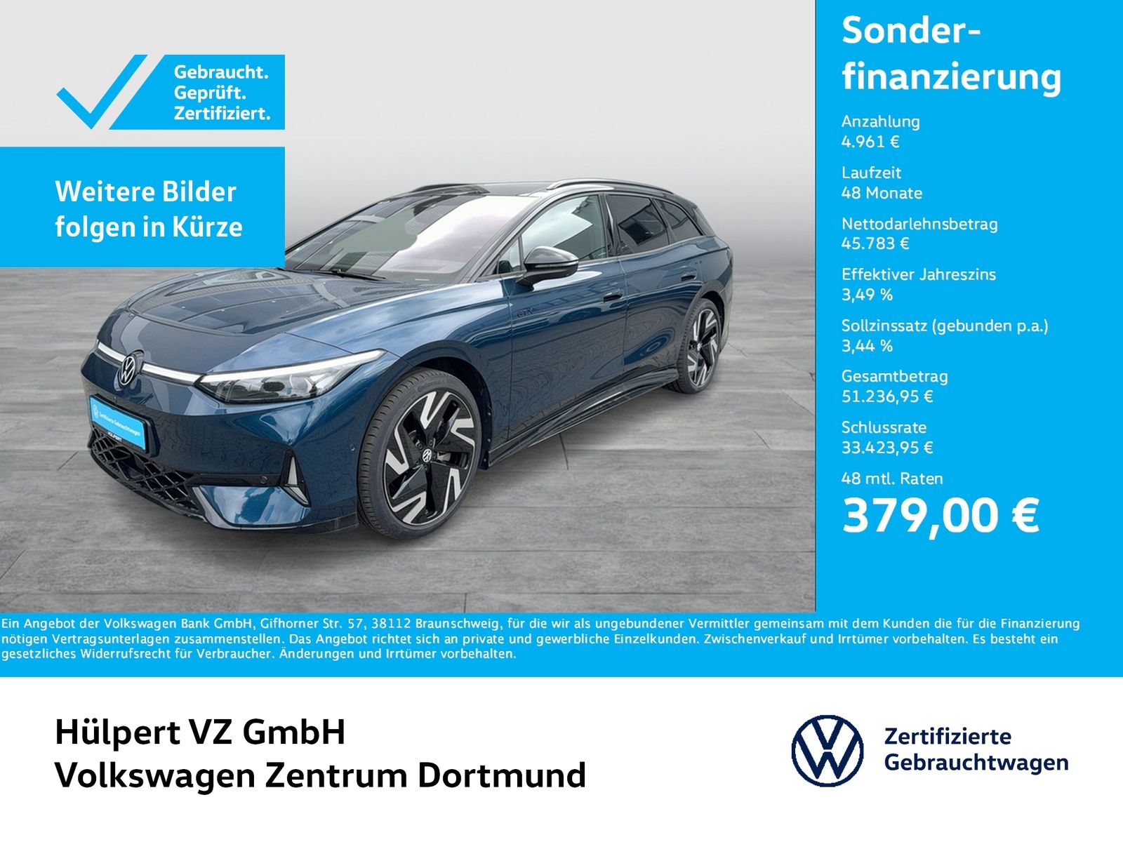 Volkswagen ID.7 Tourer GTX 4X4 WÄRMEPUMPE PANO AHK 360°CAM foto 1