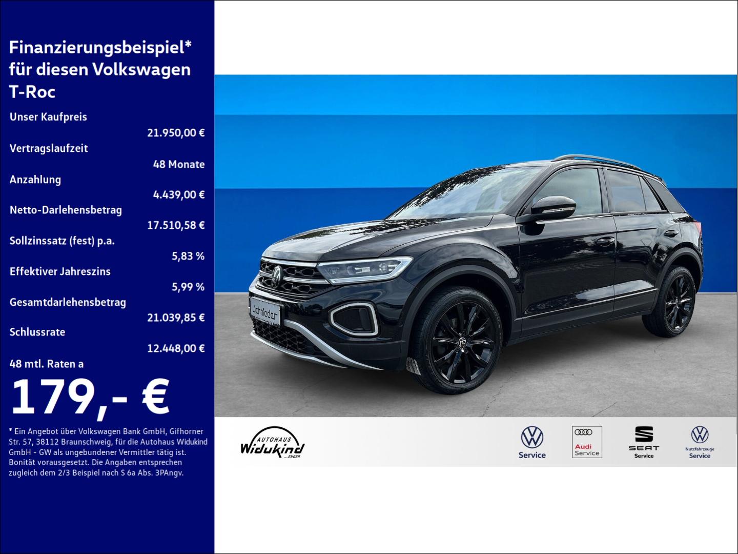 Volkswagen T-Roc 1.5 TSI Style AHK-abnehmbar Navi Digitales