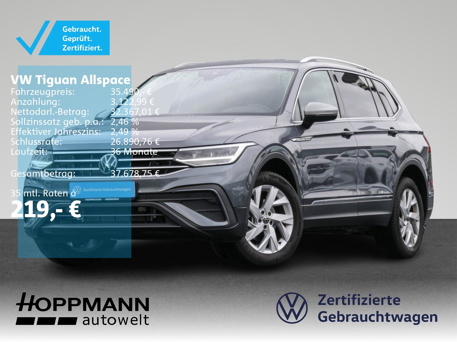 Volkswagen Tiguan Allspace 2.0 TDI 7-Sitzer AHK KAMERA NAVI