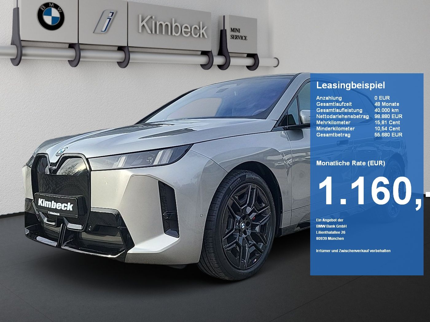 BMW iX xDrive60 M SPORT Allradlenk Sitzbelüft Luftfe