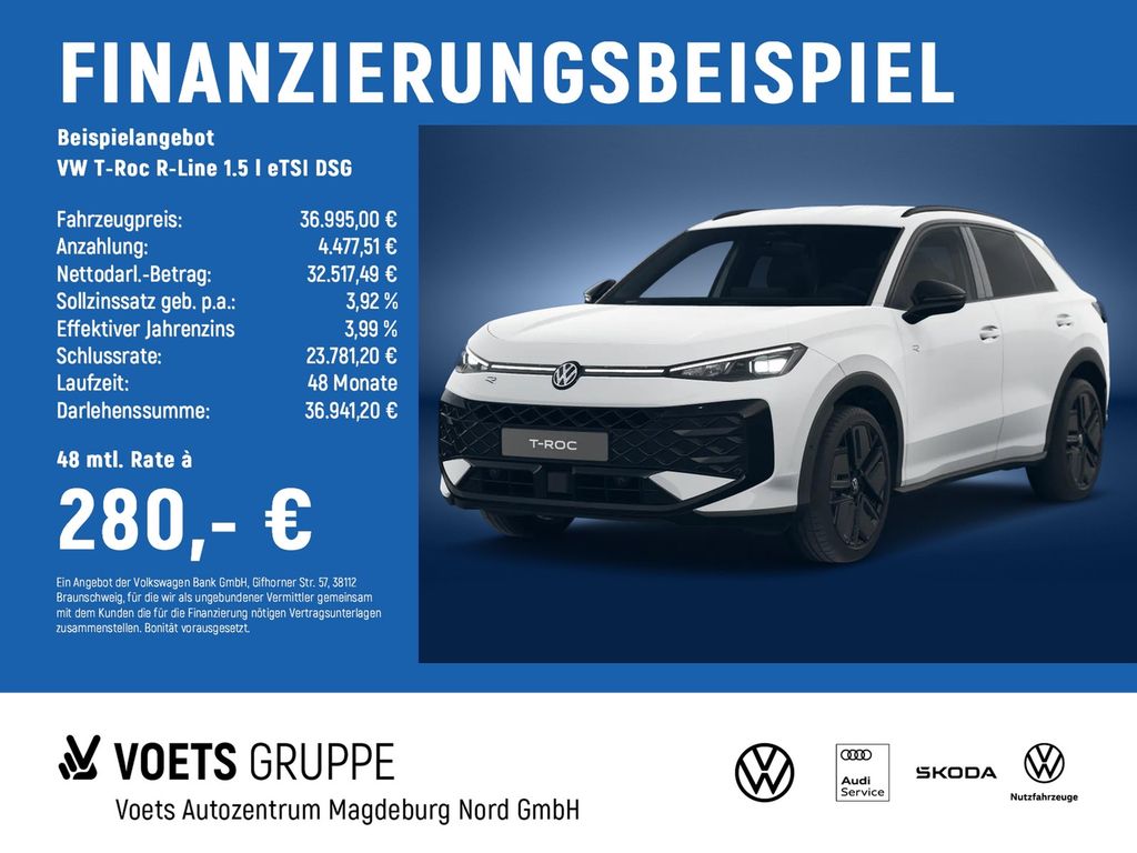 T-Roc R-Line 1.5 l eTSI DSG LED+NAVI+AHK+ACC+KAM
