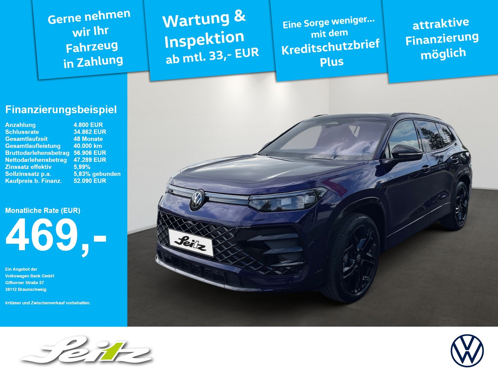 Volkswagen Tayron 2.0 TDI 4M R-Line AHK HEAD-UP PANO MATRI foto 1