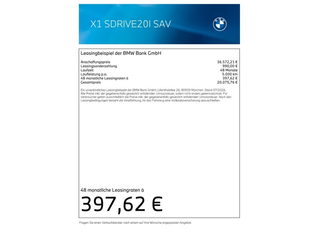 BMW X1 sDrive20i HUD AHK Komf-Zug. Alarm adLED FLA D foto 18