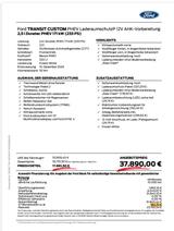 Ford Transit Custom PHEV 0%Finanz Autom GJR LaderaumP - Ford Transit Custom in Dortmund
