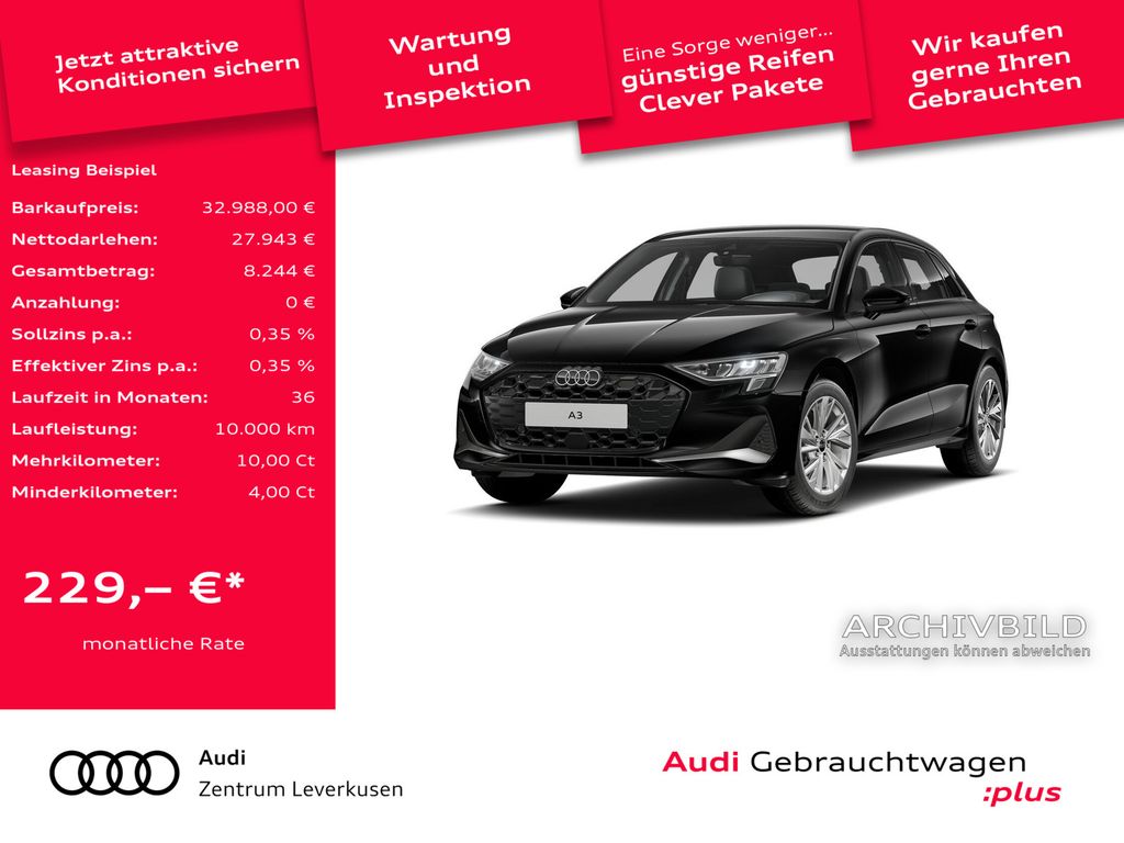 A3 Sportback advanced NAVI VIRT AHK SHZ CARPLAY