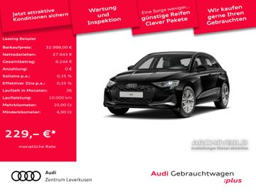Audi Leasingangebot: Audi A3 Sportback advanced NAVI VIRT AHK SHZ CARPLAY
