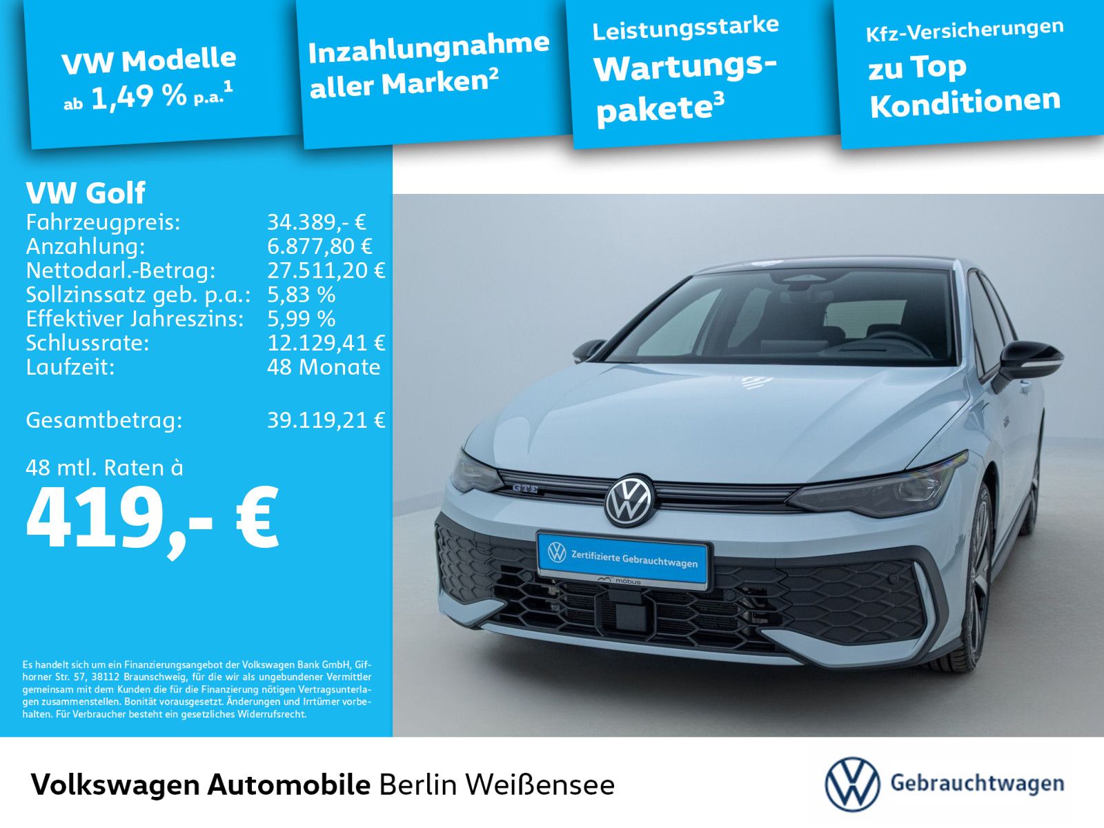 Volkswagen Golf VIII 1.5 eHybrid GTE DSG NAVI RFK ACC MATRI foto 2