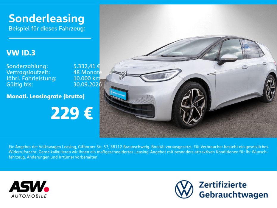 Volkswagen ID.3 Pro S LED Navi ACC SHZ PDC Wärmepumpe foto 1