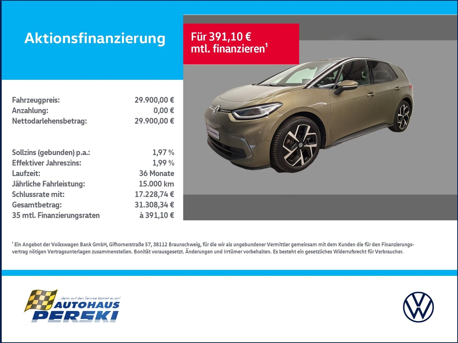 Volkswagen ID.3 Pro Move 150 kW KLIMA, MATRIX-LED, NAVI, KA