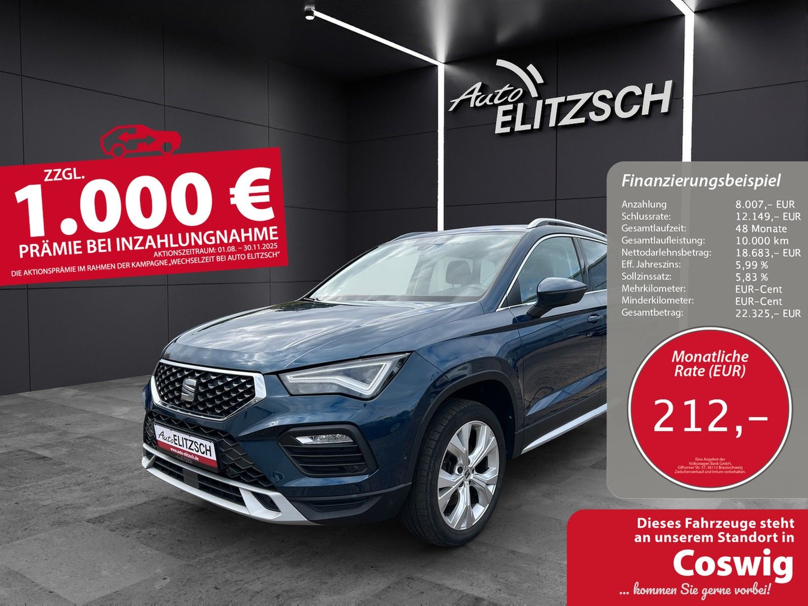 Fahrzeugabbildung SEAT Ateca TDI Xperience DSG LED AHK Navi ACC RFK SH
