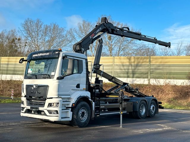 MAN TGS 26.470 6x2 Abrollkipper + Kran Hiab 138-3