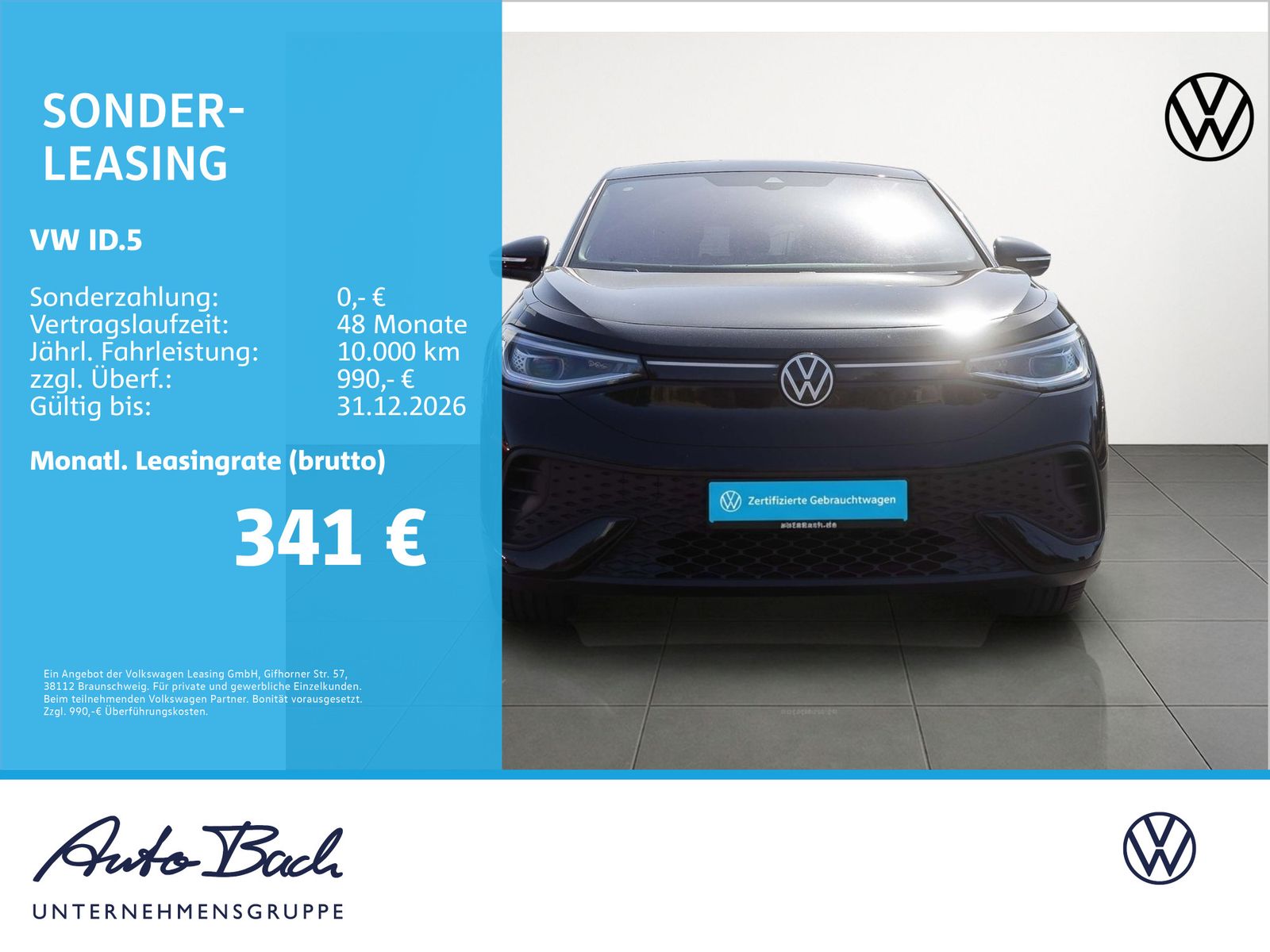 Volkswagen ID.5 Pro electric, LED-Matrix, Navi, AHK, Rückfa imagem 2