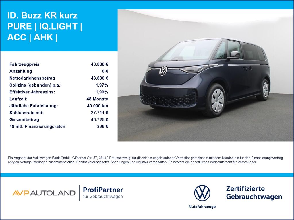 ID. Buzz KR kurz PURE | IQ.LIGHT | ACC | AHK |