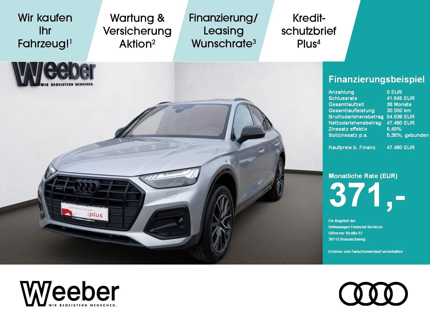 Audi Q5 Sportback HUD*PANO*LEDER*AHK*LM20*MATRIX*NAVI