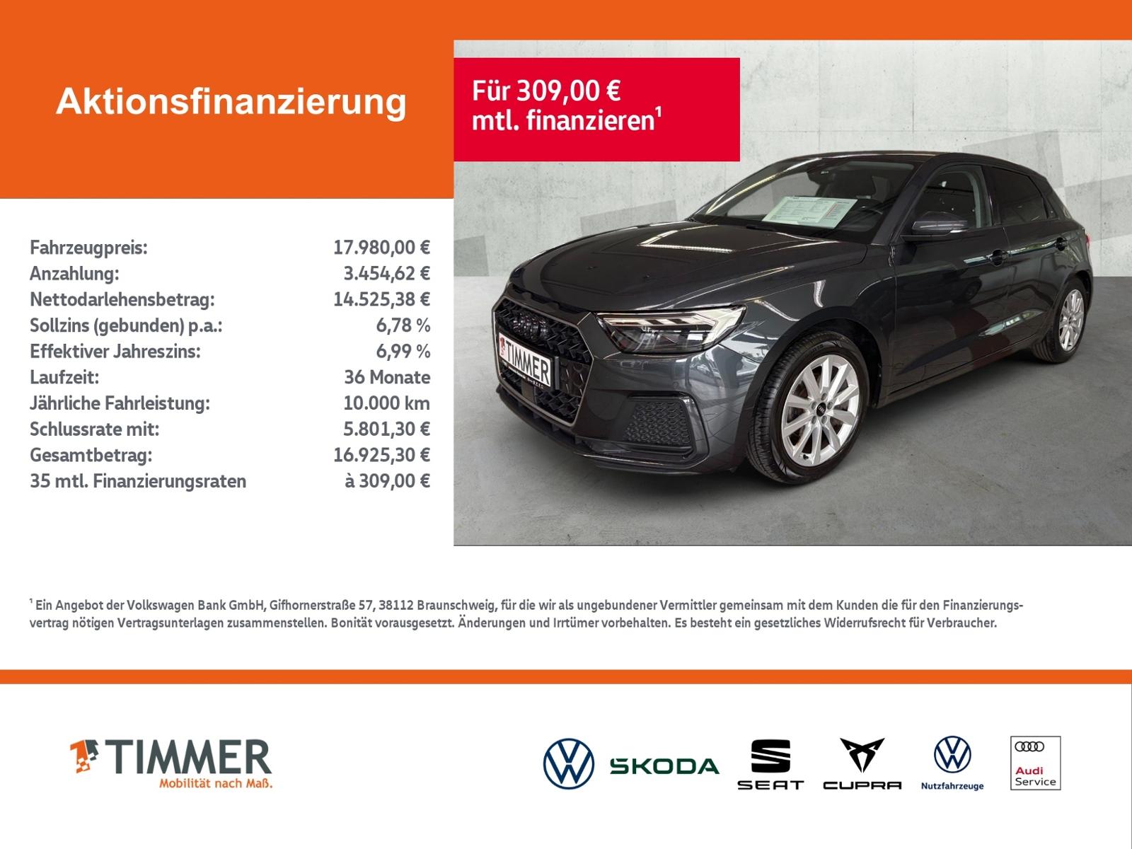 Audi A1 Sportback ADVANCED 25 TFSI 95 PS S tronic +LE, миниатюра 2