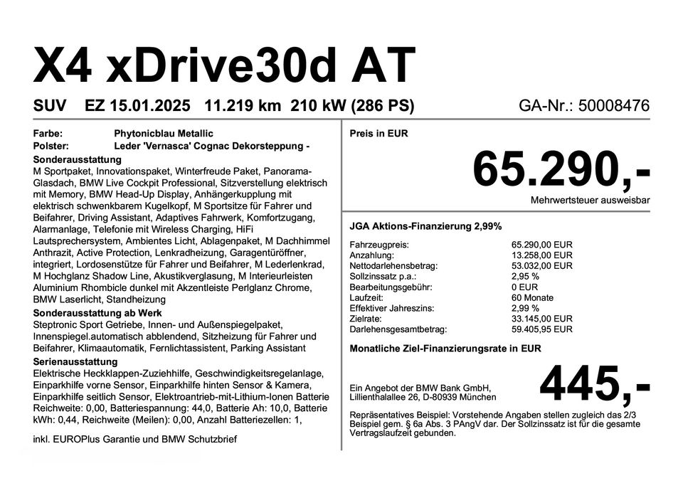 BMW X4 xDrive30d AT M Sportpaket Innovationsp. EDC imagem 3