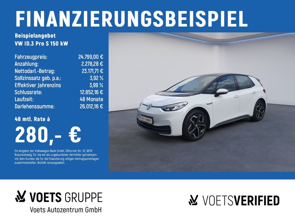 Volkswagen ID.3 Pro S 150 kW SHZ+RearView+PDC