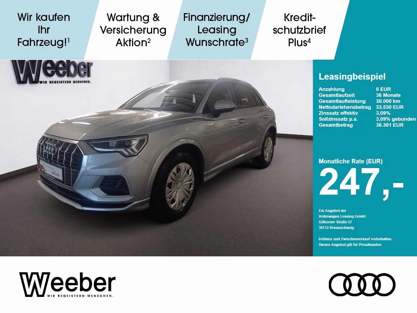 Audi Q3 *AHK*PDC*LED*SHZ*NAVI*20 LM*5J GAR* AHK LM