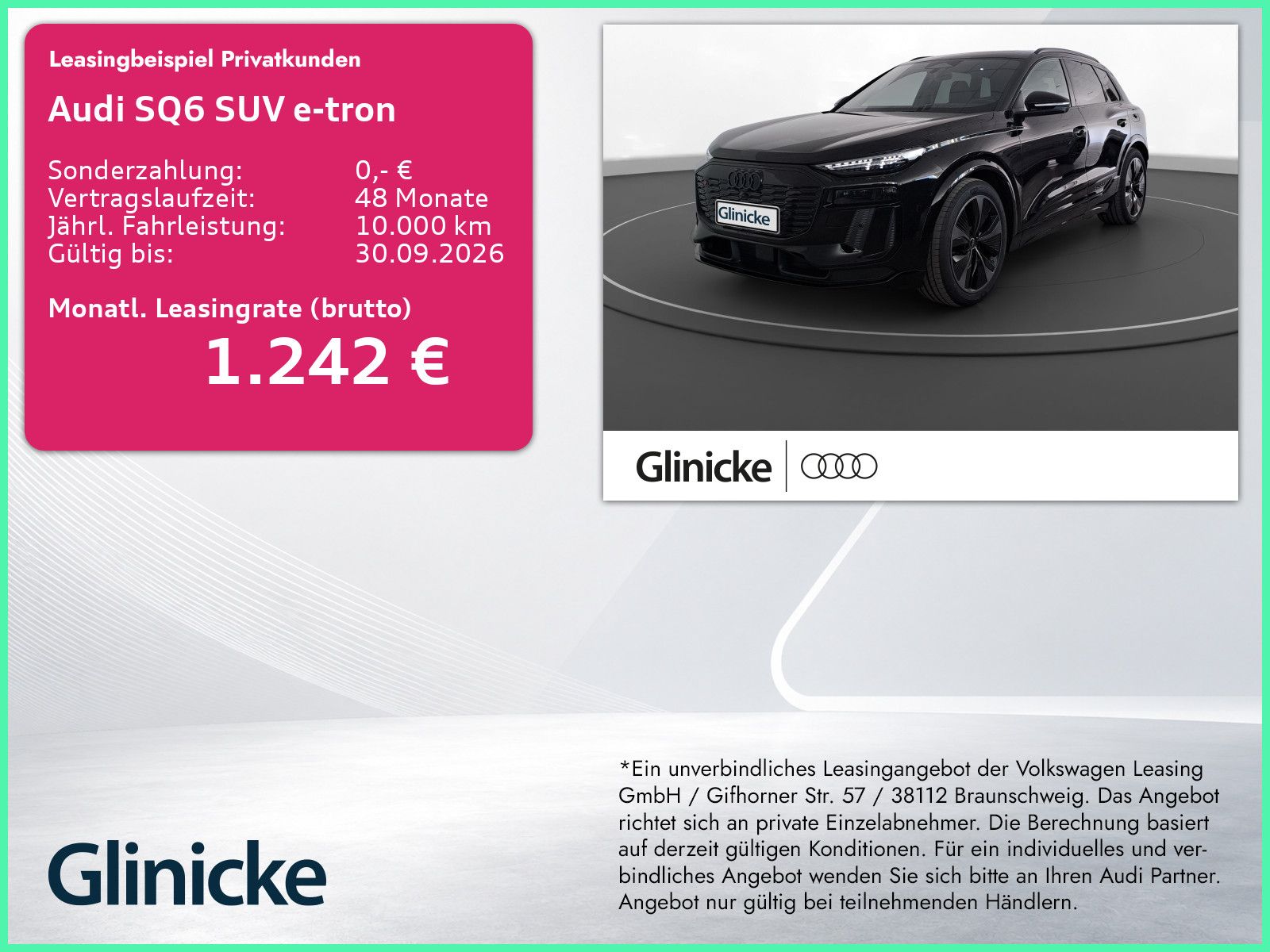 Audi SQ6 e-tron exclusive AHK Pano LM 21" B&O 360° He
