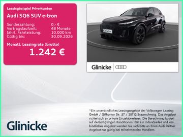 Audi Leasingangebot: Audi SQ6 e-tron exclusive AHK Pano LM 21" B&O 360° He