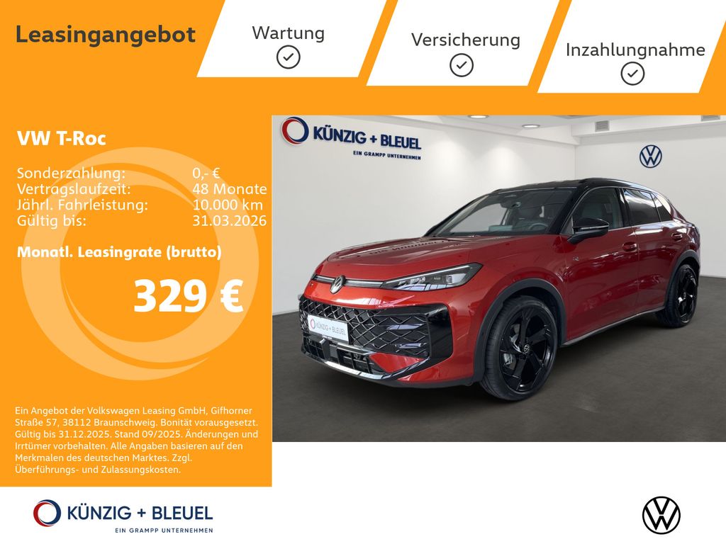 Volkswagen T-Roc R-Line 150 PS DSG +BlackStyle+AHK+EasyOpen