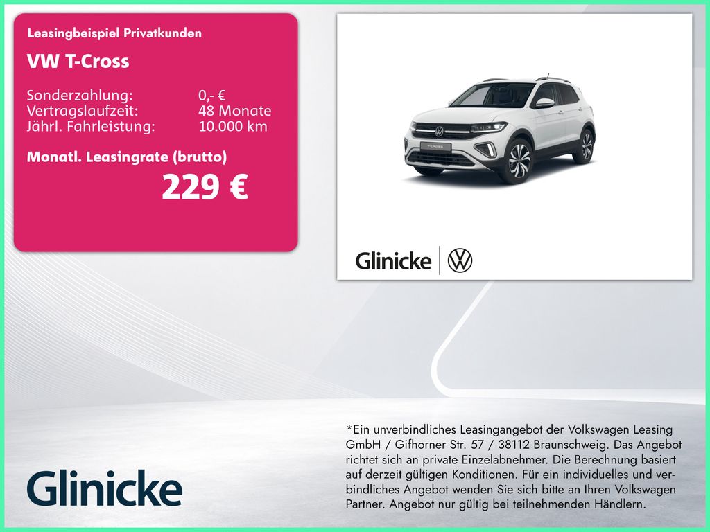 T-Cross Style 1.0 l TSI 85 kW (116 PS) 6-Gang
