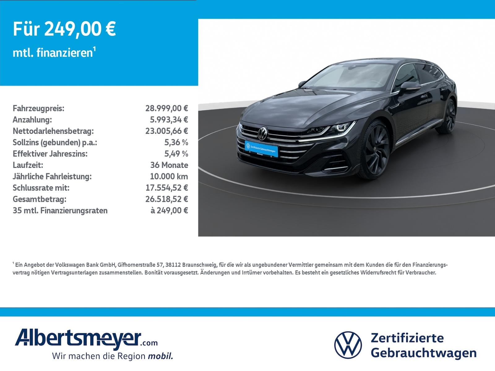 Volkswagen Arteon Shootingbrake 2.0 TDI R-Line +DSG+AHK+