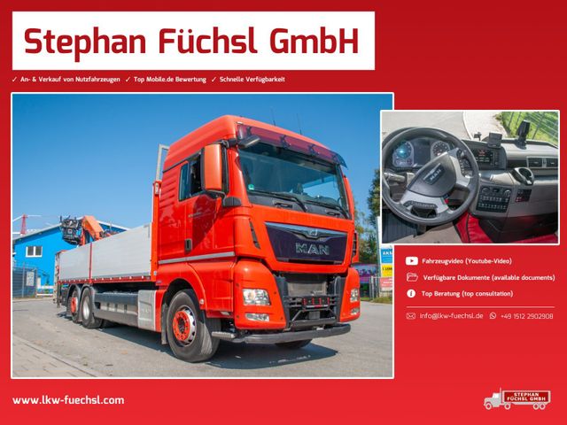 MAN TGX 26.480 6x2 BL  Baustoff Kran Paflinger faltb