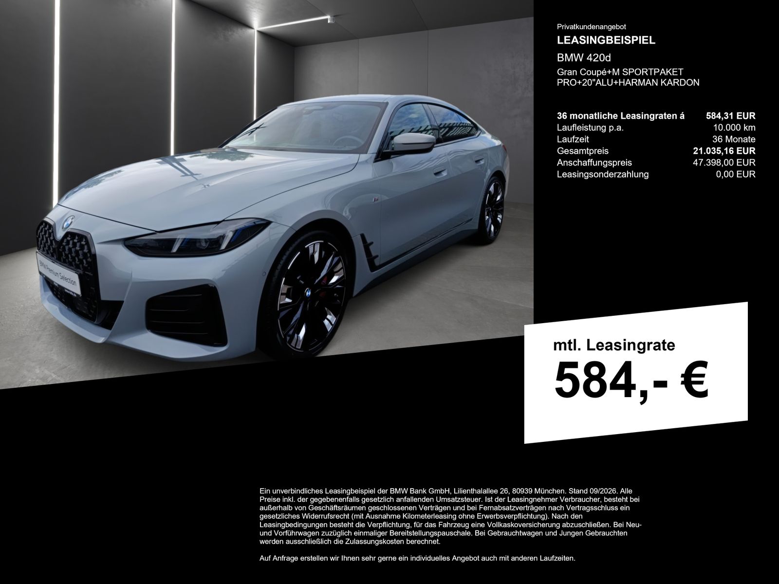 BMW 420d Gran Coupé+M SPORTPAKET PRO+20"ALU+HARMAN K imagem 3