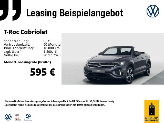 Vorschaubild: VW T-Roc Cabriolet 1.5 TSI R-Line DSG *IQ.DRIVE* (Fahrzeug-Nr. GZ7833)