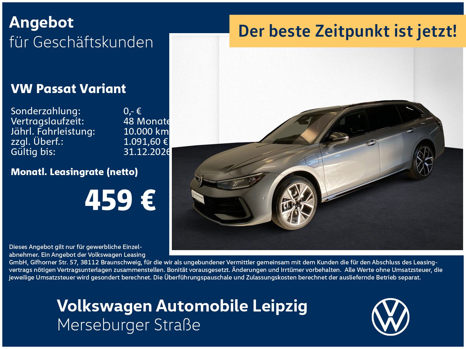Volkswagen Passat R-Line 1.5 l eHybrid Preisvorteil 12519 €