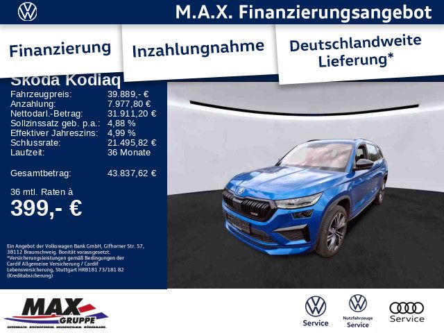 Kodiaq RS 2.0 TSI 4x4 LED+KAMERA+AHK+ALU 20"