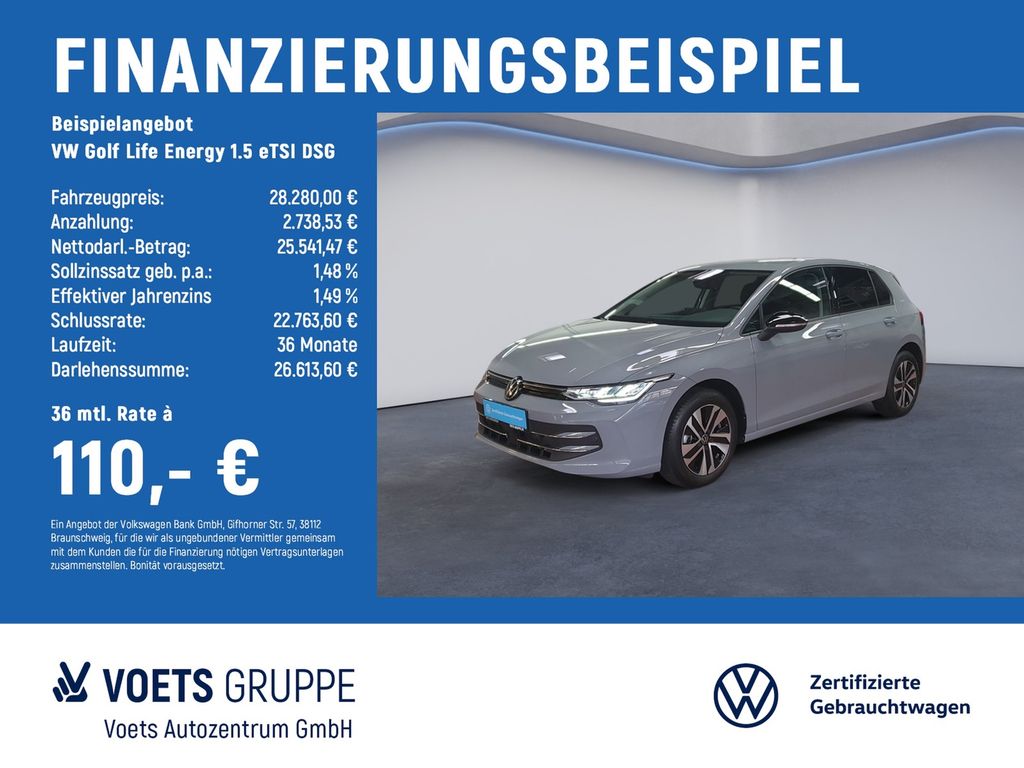 Golf Life Energy 1.5 eTSI DSG LED+RearView+PDC