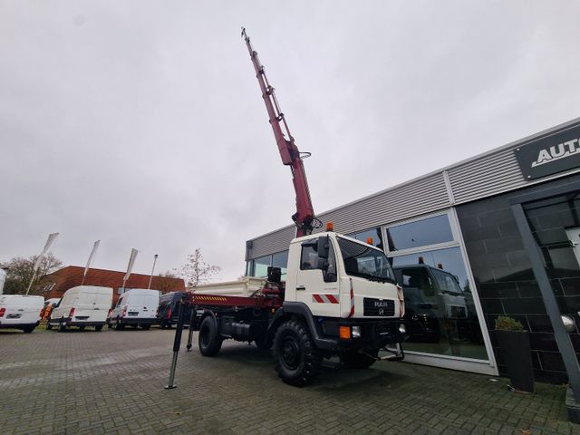 MAN 13.180 AK 4x4 Hiab 122- 5 fach Ausschub/Single/