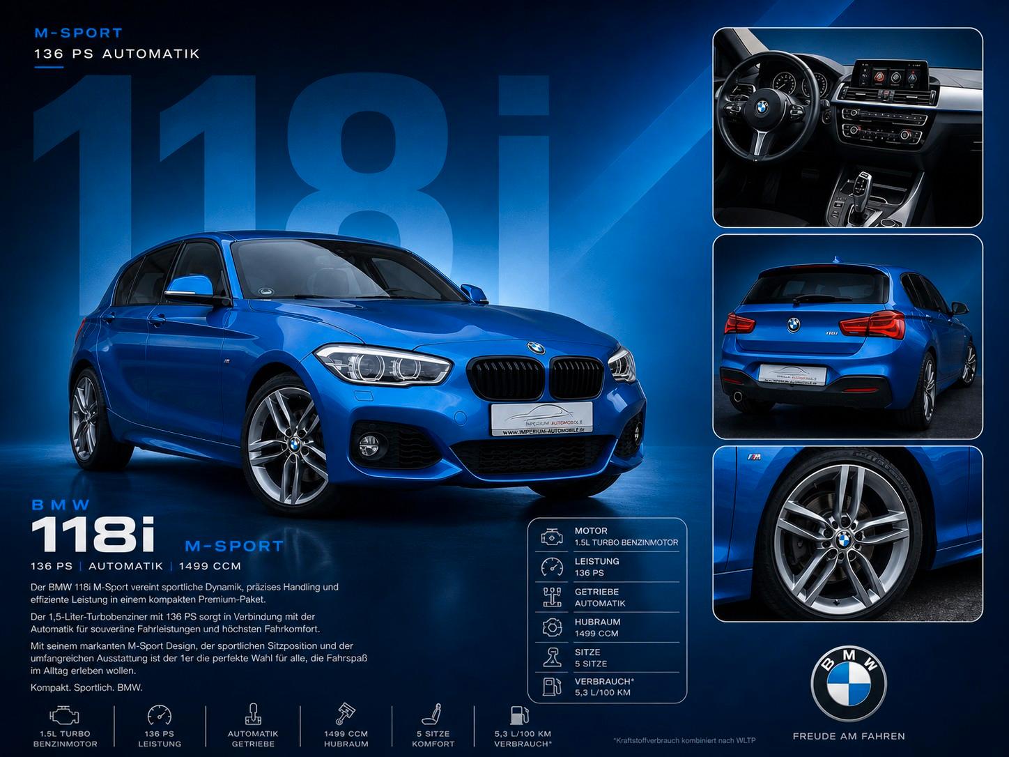 BMW 118i Limo. M Sport *LED*KLIMA*LEDER*PDC*AHK*18"
